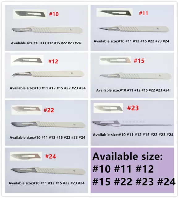 10pc Disposable Sterile Surgical Scalpels With Graduated Plastic Handle Hot Sale