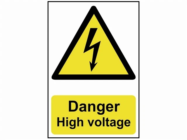 Scan SCA0761 Danger High Voltage - PVC Sign 200 x 300mm