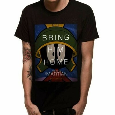 Girocollo Cid Ufficiale da Uomo Looney Tunes Marvin il Marziano Casa T-Shirt 
