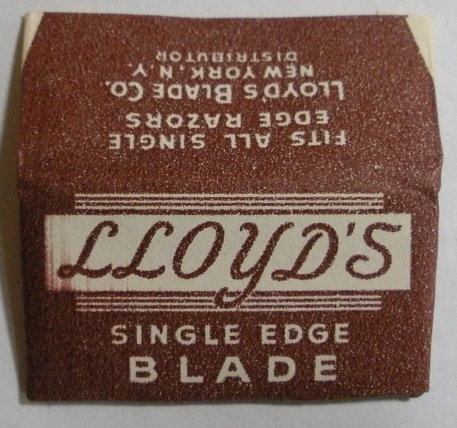 Vintage Razor Blade LLOYDS Single Edge