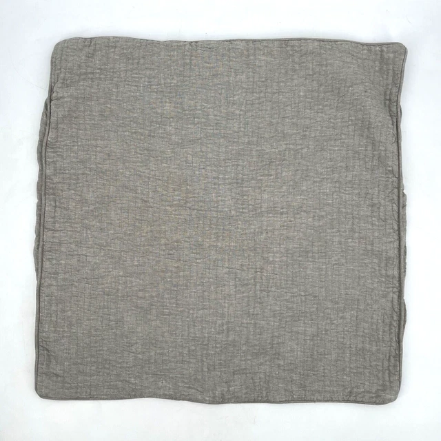 Restoration Hardware Hand Quilted 100% Belgian Linen Euro Pillow Sham Graphite Restoration Hardware Hand Quilted 100% Belgian Linen Euro Pillow Sham Graphite