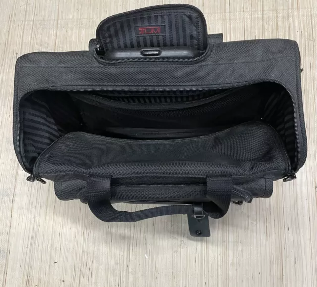 Tumi Black  Rolling Briefcase Carry On Luggage,  Alpha Weekender  222 1D3