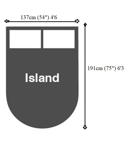 CARAVAN / MOTORHOME ISLAND BED FITTED SHEETS (High Quality) Double 54