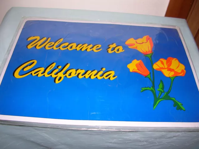 Targa Latta  Welcome To California Cm 34X24  - Festivanya -