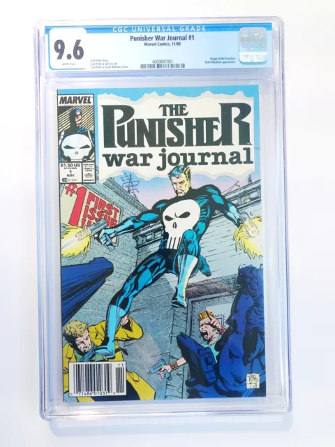 CGC 9.6 Punisher War Journal #1 Origin of the Punisher Newsstand Edition