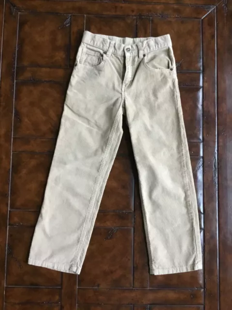 GYMBOREE Boys Khaki corduroy pants Size 7 adjustable uniform EEUC