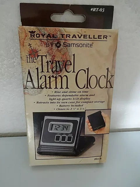 Royal Traveller By Samsonite the Travel Alarm Clock # RT-03 - Inc. FREE Trkg.