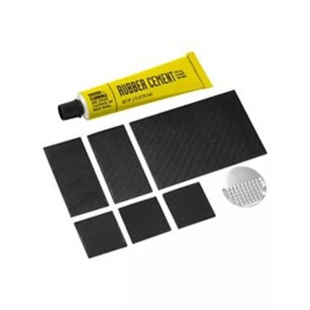 Monkey Grip Rubber Tire Repair Kit - 5 Patches, Rubber Cement, Buffer -  Small and Medium Patches Included