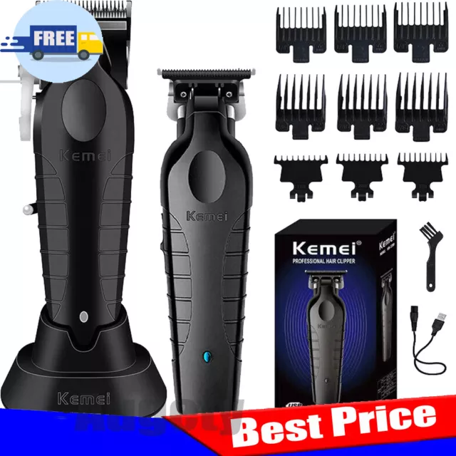 Kemei Cordless Hair Trimmer Clipper Professional Electric Cutting 0mm Machine