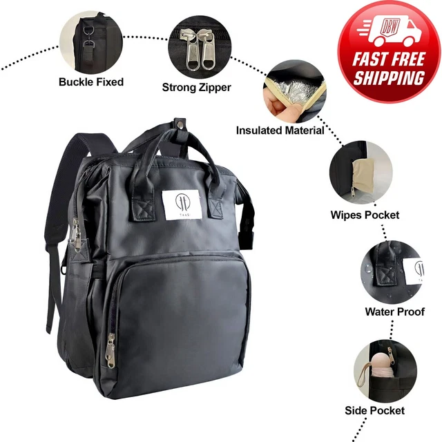Waterproof 3 in 1 Baby Diaper Bag Backpack with Bassinet Changing Station Travel
