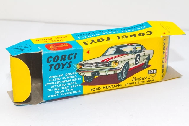 Boîte Vide Corgi Toys Pour Ford Mustang Fastback 2+2 Competition - échelle 1:43