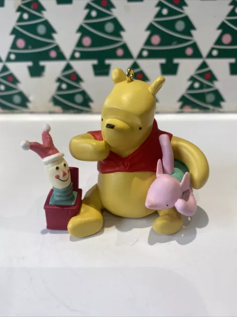 Piglets Jack In Box Christmas Disney Hallmark Keepsake Winnie Pooh Ornament NIB