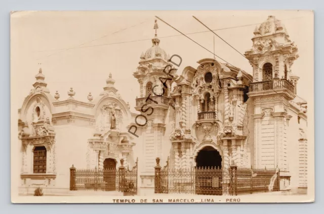 Postcard (P3) Peru Lima Templo de San Marcelo