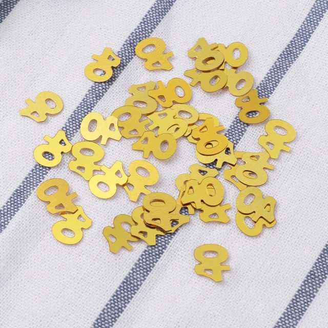 1200 pz tavolo festa 40 ° compleanno decorazione numero pellicola metallo sposa da pranzo