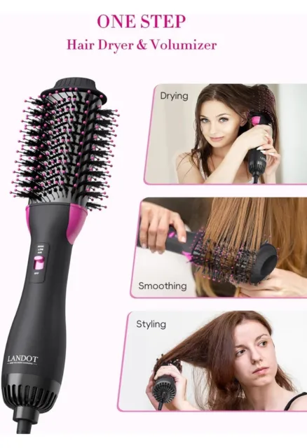 Hair Dryer Brush Blow Hot Air Stylers Volumizer Drying Straightening Curling Pro