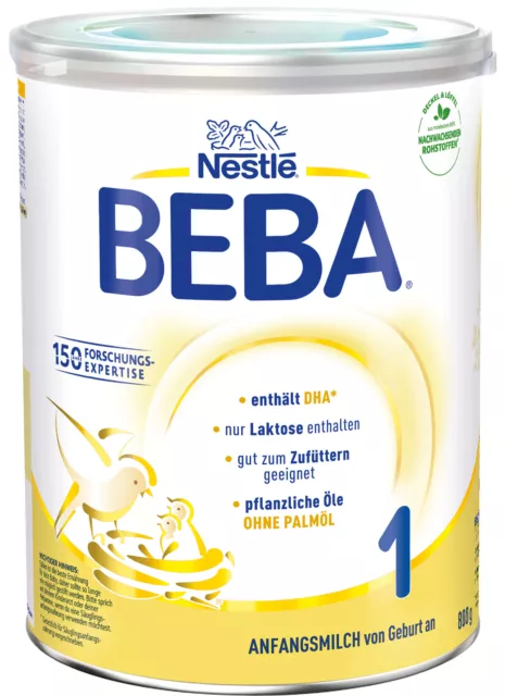 Nestlé BEBA 1 800g Anfangsmilch ab der Geburt für Ihr Baby, Babynahrung