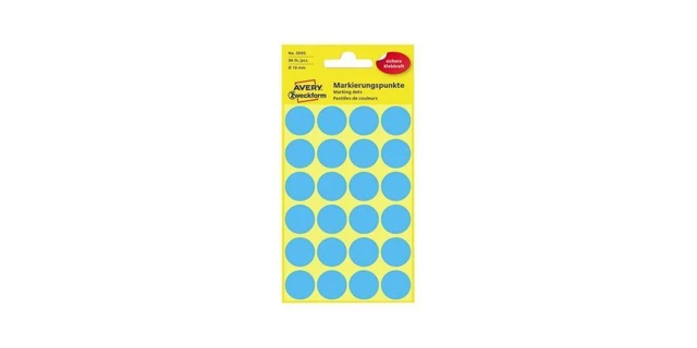 AVERY Zweckform Etiketten 3005 Markierungspunkt Ø18mm blau 96 Stück