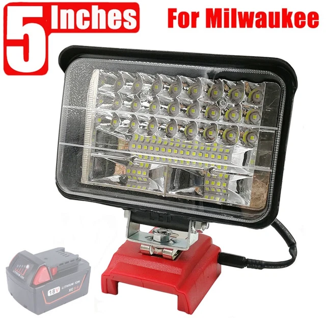 Lámpara de trabajo zócalo 18V accionada iluminación para Milwaukee LED