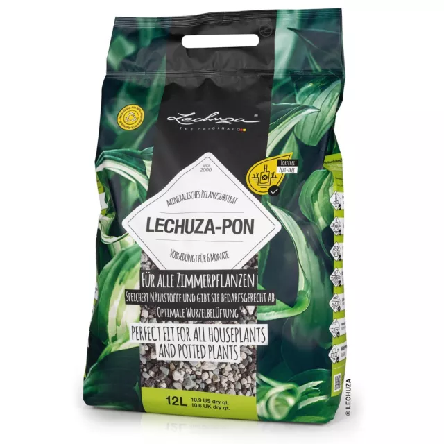 LECHUZA® Zubehör PON Mineralisches Pflanzsubstrat vorgedüngt - 12 Liter