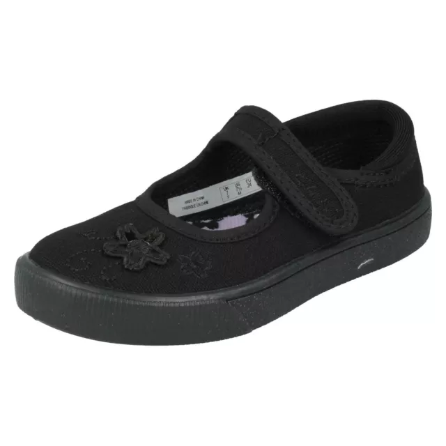 Clarks Hopper Go Girls Rip Tape Plimsolls