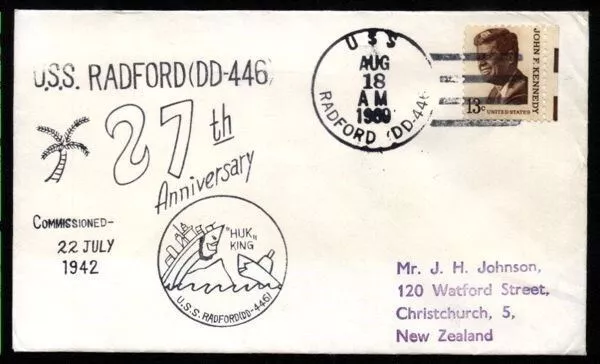 Us Navy Cover Uss Radford (Id:261/D26848)