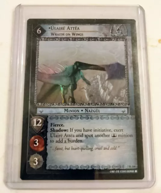 LOTR TCG: Ulaire Attea - Wraith on Wings 7 R 210 Nazgul 2003 Lord Of The Rings