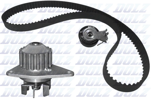 Pompa acqua + Set cinghie dentate DOLZ KD057 per FIAT PEUGEOT CITROËN 207 PARTNER 306