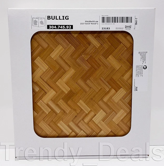 IKEA BULLIG BAMBOO Storage Box fits Kallax Besta 12 ½ x 13 ¾ x 13