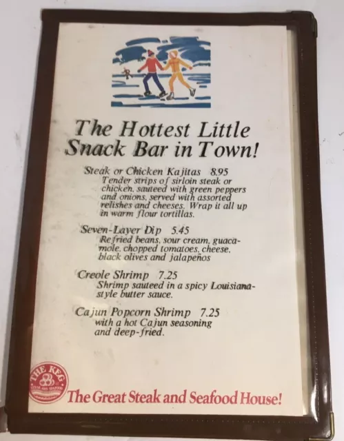 Vintage Restaurant Menu The Keg Steak and Seafood