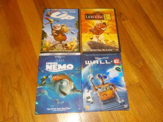 Up / Wall E / Finding Nemo / The Lion King 1 1/2 WALT DISNEY DVD LOT