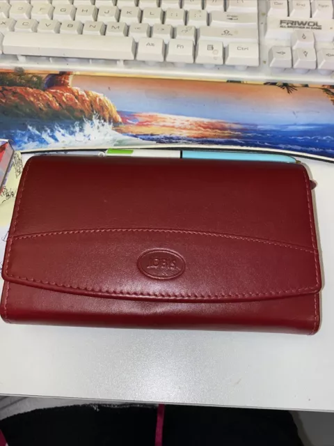 JOBIS RED LEATHER MATINEE PURSE FROM TK MAXX