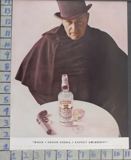 1958 Brian Donlevy Vodka Smirnoff Entertainment Movie Film Vintage Ad  Cw33