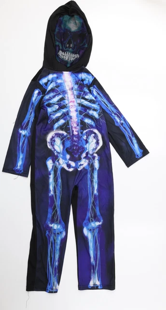 HALLOW SCREAM Copertina Poliestere Geometrico Blu Ragazze Pezzo Unico Taglia 5-6 Anni H