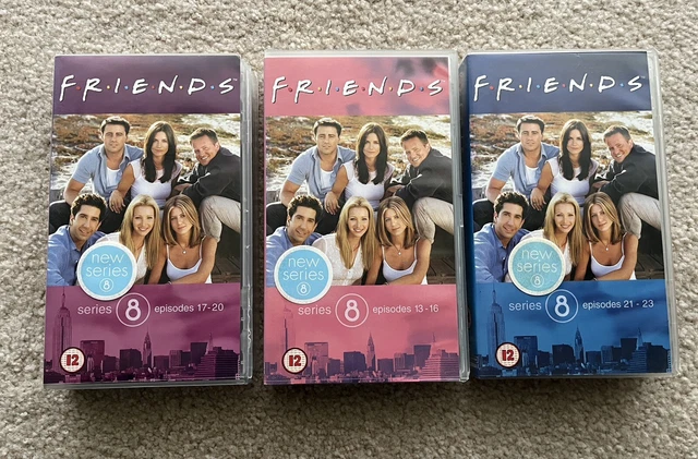 FRIENDS SERIES (Ep 13-23) 3x VHS Video Cassettes 2002 RARE EUR