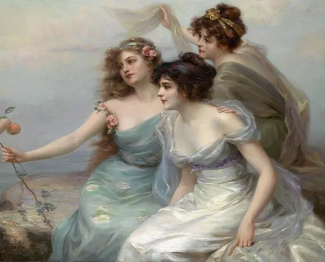 The Three Graces Edouard Bisson art painting print