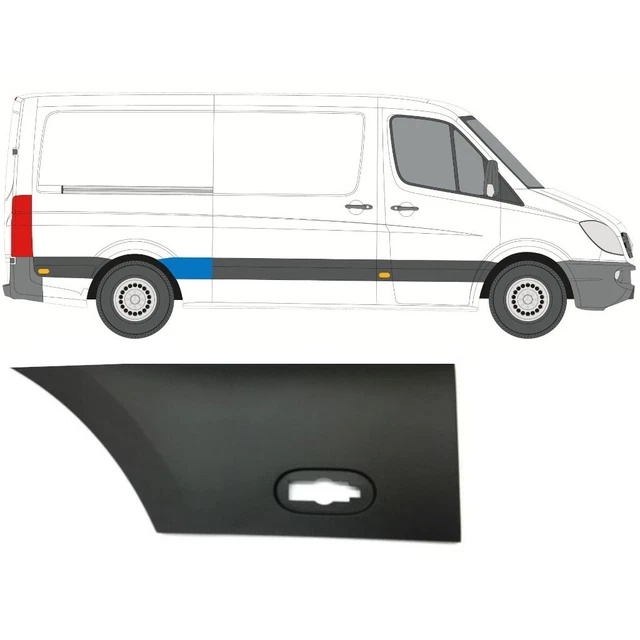 Reflector De Parachoques Para Mercedes Sprinter/Crafter 2006-2016 - Catadióptrico Rojo, Lado Derecho (pasajero)