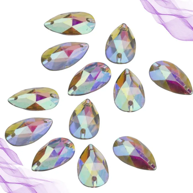 100 PIEZAS Costura de piedras preciosas de piedras de cristal gotas de agua