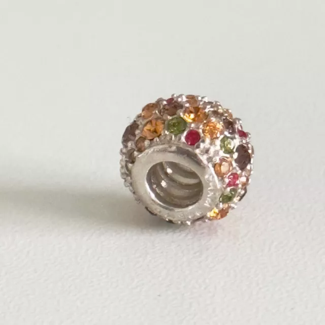 Chamilia CHAM 925 Signed Swarovski Crystal Kaleidoscope Colorful Bead Charm