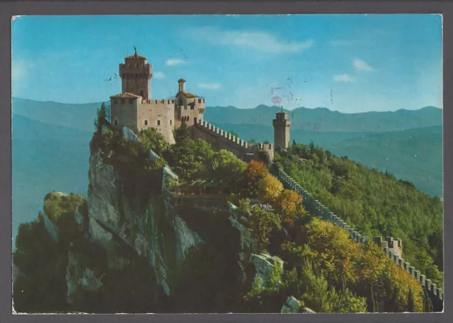 Republica Di S Marino Second Tower and Panorama Postcard Italy