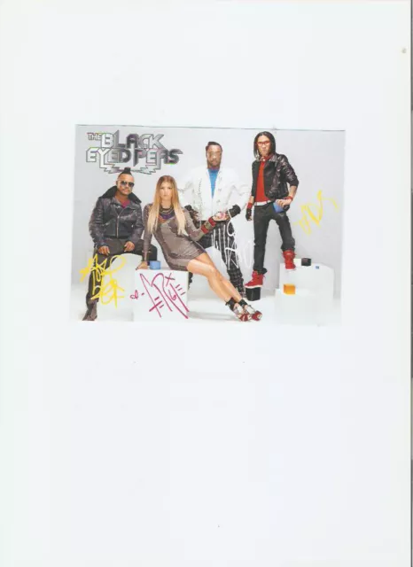 Black Eyed Peas - Autogrammkarte,Signatur aufgedruckt,+Pietro Lombardi,