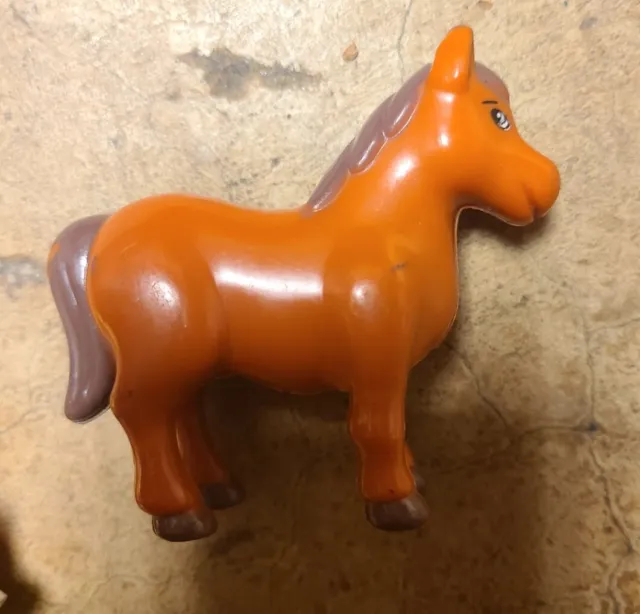 Meritus Ind. 1984 Vintage Brown Plastic Horse Toy Figure Collectible Rare