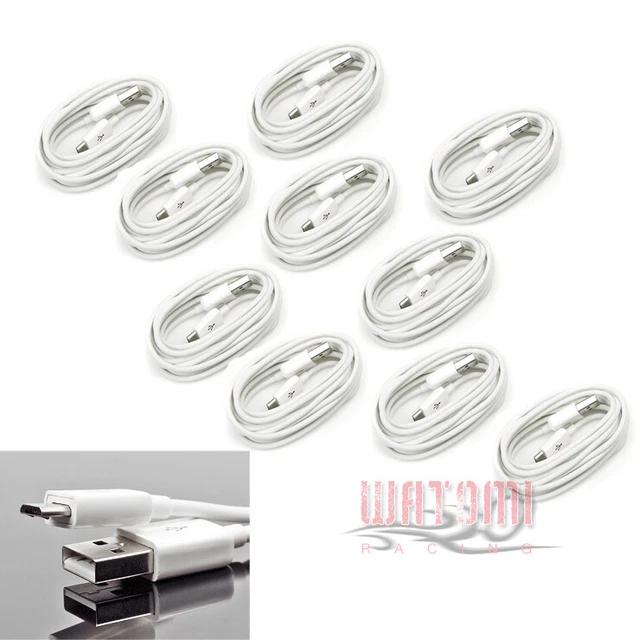 10X 10Ft Micro Usb Sync Power Charger Cable White For Galaxy S4 Siii Note 2