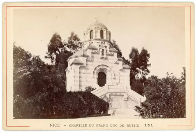 France, Nice, Chapelle du Grand Duc de Russie Vintage albumen print Tirage a