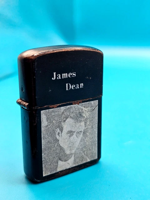 RARE VINTAGE COLLECTABLE James Dean Flip Top Petrol Lighter in Working ...