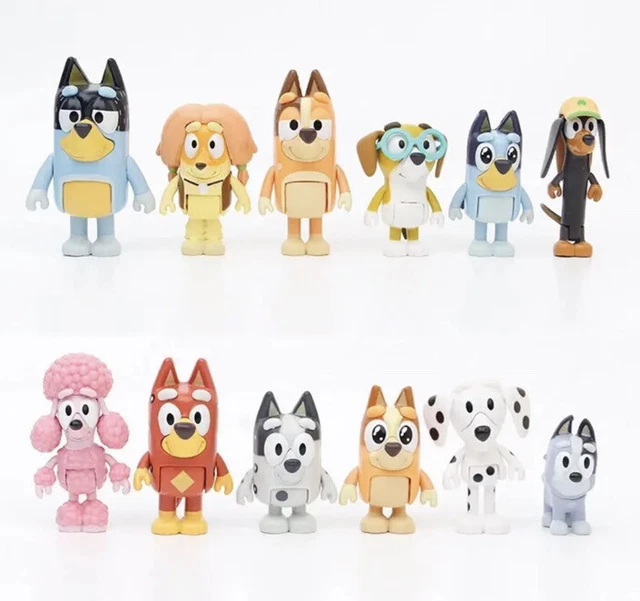 BLUEY FAMILY FRIENDS 8 Figure Multi Pack Chilli Bandit Rusty Bingo Kid