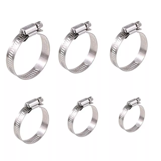 Dia 8-29mm Hose Clamps Clip 304 Stainless Steel Adjustable Spring Pipe Fuel