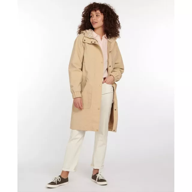 WOMEN S BARBOUR GREYLAG Beige Parka Jacket Size 6 119.18