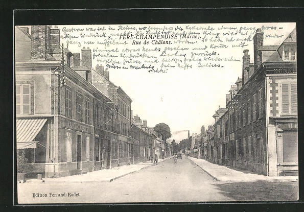 CPA Fère-Champenoise, Rue de Châlons, street view 1933