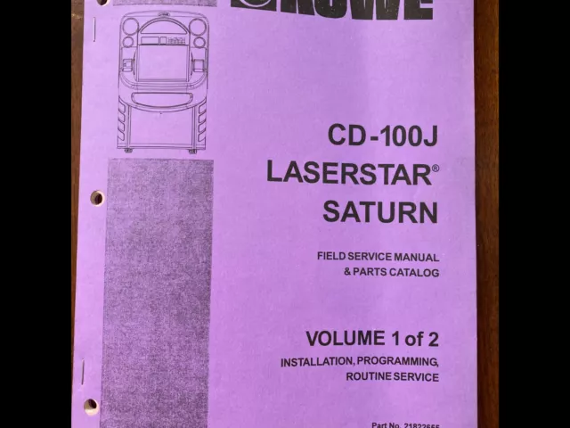 Rowe CD-100J Jukebox Manual
