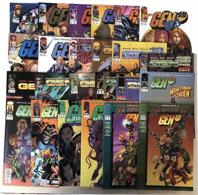 24 Comic Book Lot Assorted Gen 13 * Bootleg * Monkeyman & O'brien *Image Comics